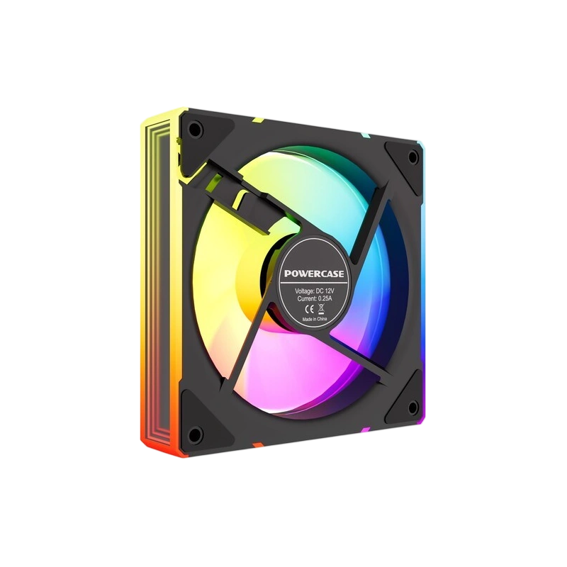 Вентилятор для корпуса Powercase (M61-12 ARGB) Black комплект крепежа