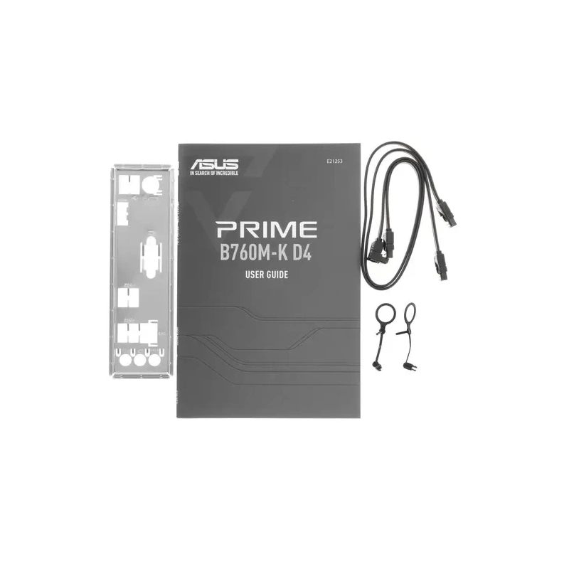 Материнская плата ASUS PRIME B760M-K D4 (90MB1DS0-M0EAY0) 2 x кабель SATA, документация, задняя планка