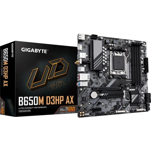 Материнская плата Gigabyte B650M D3HP AX антенна Wi-Fi, документация, задняя планка, кабель SATA