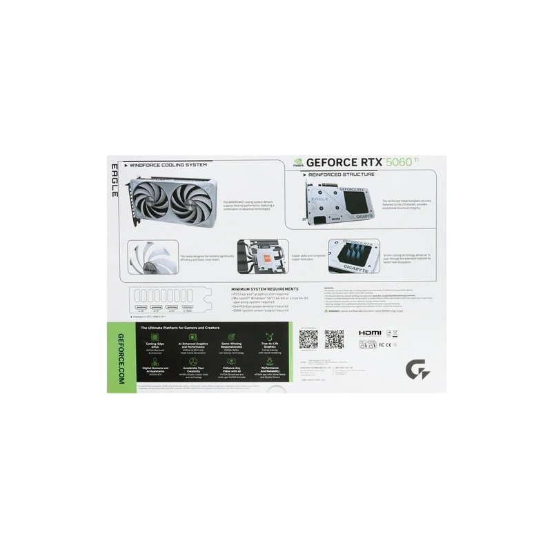 Видеокарта Gigabyte (GV-N506TEAGLEOC ICE-16GD) GeForce RTX 5060 Ti 16GB EAGLE OC ICE