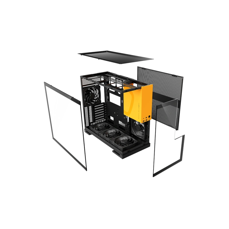 Компьютерный корпус Geometric Future Model 5 ARGB Black Yellow with fans (1AM5WKBY01100) документация