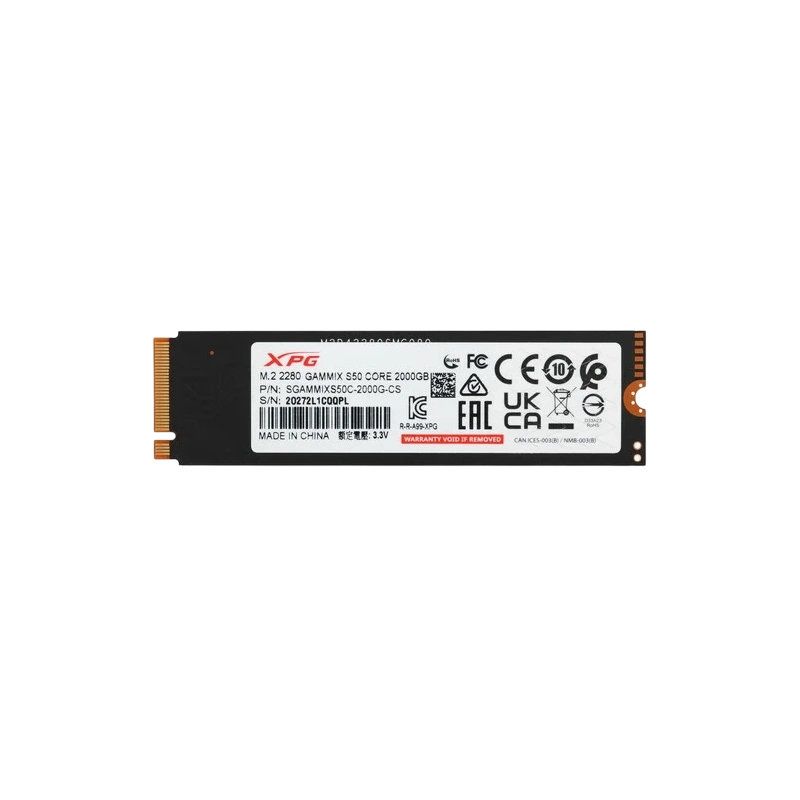 Твердотельный накопитель ADATA XPG 2000 Gb S50 Black (SGAMMIXS50C-2000G-CS) BOX