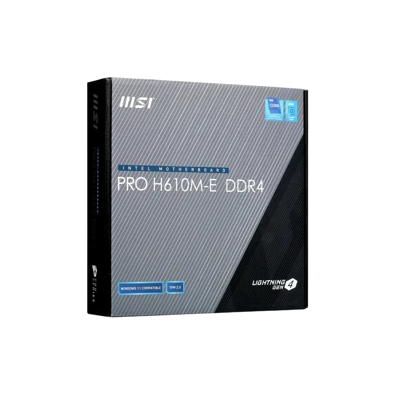 Материнская плата MSI PRO H610M-E DDR4 2 x кабель SATA, документация, задняя планка