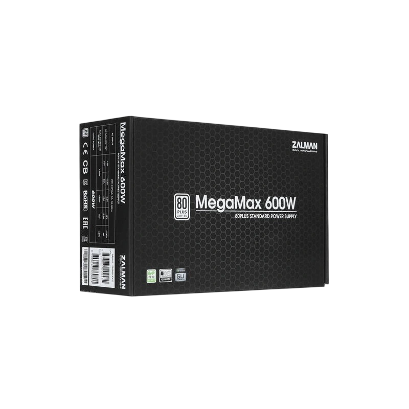 Блок питания Zalman 600W MEGAMAX (ZM600-TXII) документация, кабельные стяжки, комплект крепежа