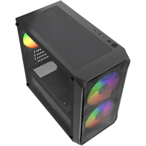 Компьютерный корпус Powercase Mistral Micro A3B ARGB V2 ARGB Black (CMMAB-A3-V2)