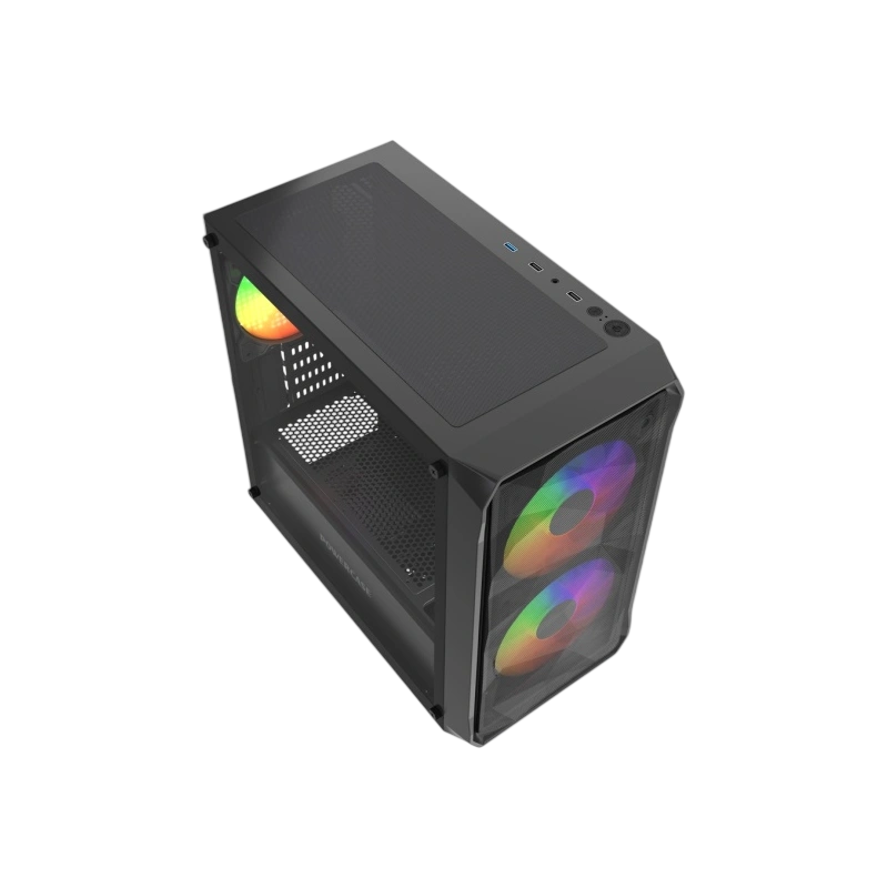 Компьютерный корпус Powercase Mistral Micro A3B ARGB V2 ARGB Black (CMMAB-A3-V2)