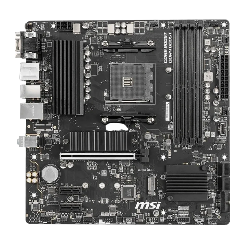 Материнская плата MSI B550M PRO-VDH 2 x кабель SATA, документация, задняя планка