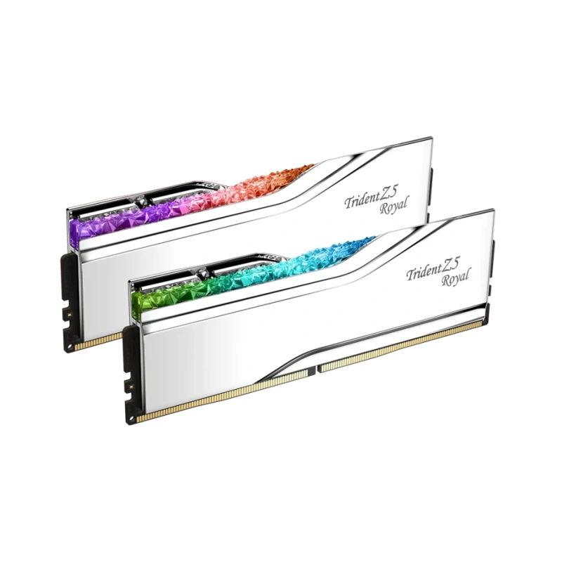 Оперативная память 32 Gb 6000 MHz G.Skill TRIDENT Z5 ROYAL RGB Silver (F5-6000J2836G16GX2-TR5S)