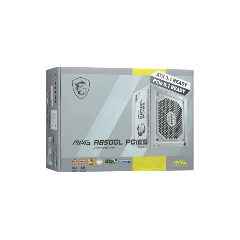 Блок питания MSI 850W MAG A850GL White (MAG-A850GL-PCIE5-WHITE) 16 Pin (PCIe 5.0 Connector Cable Details)