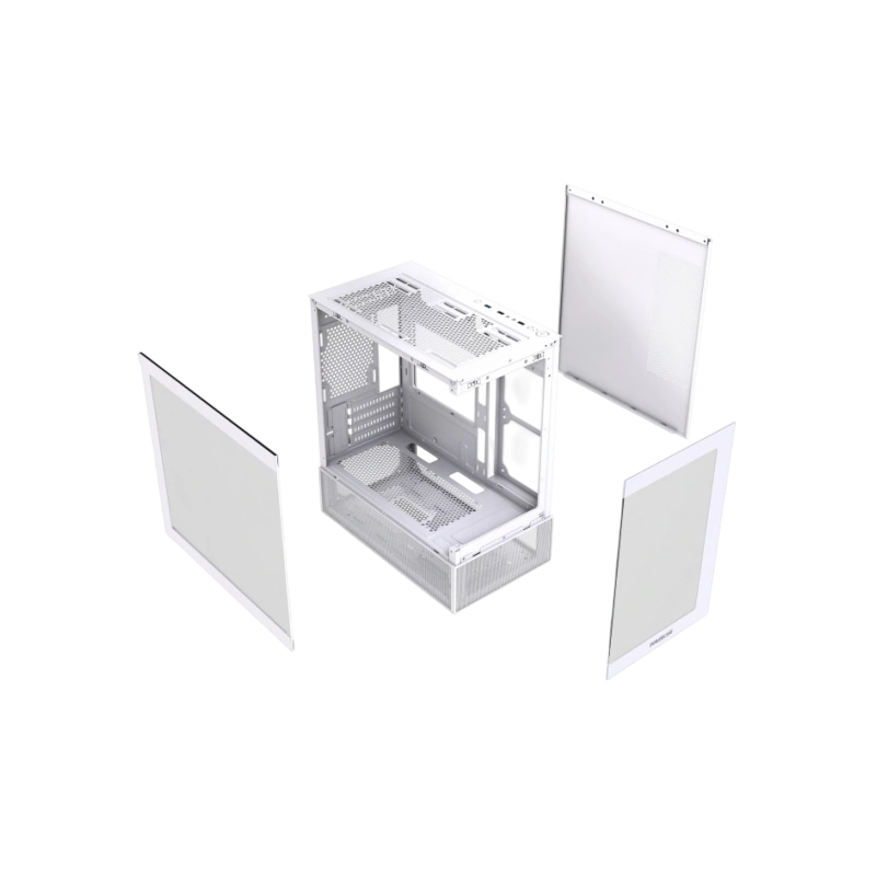 Компьютерный корпус Powercase Vision Micro M2 TG White (CVMWM2-L0)