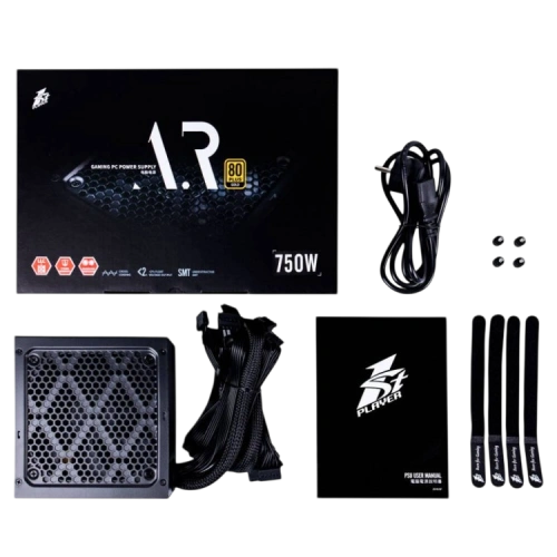 Блок питания 1STPLAYER 750W AR Black (PS-750AR)