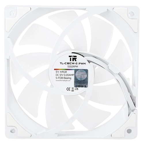 Вентилятор для корпуса Thermalright TL-C12CW-S ARGB White (TRTLC12CWS) документация, комплект крепежа
