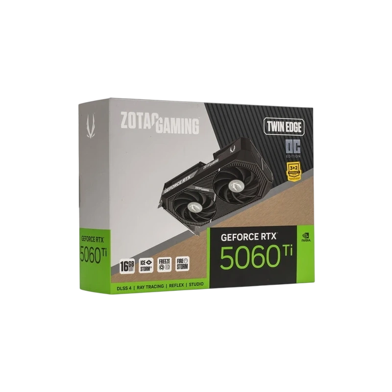 Видеокарта ZOTAC (ZT-B50620H-10M) GeForce RTX 5060 Ti 16GB Twin Edge OC