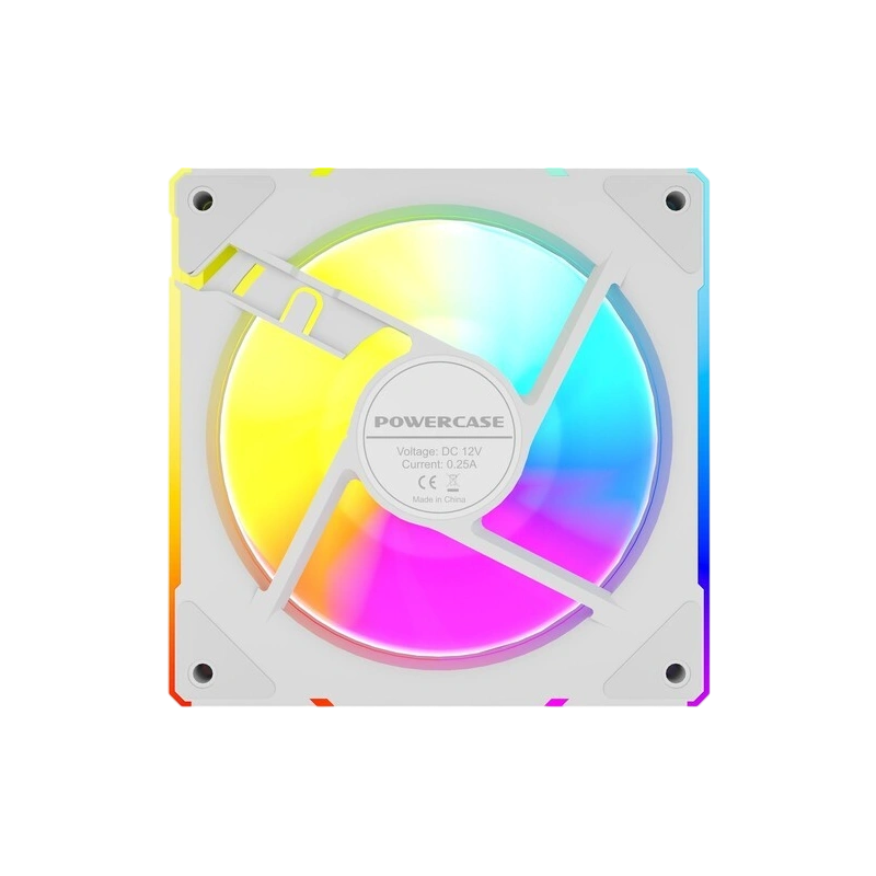 Вентилятор для корпуса Powercase (M61-12W ARGB) White