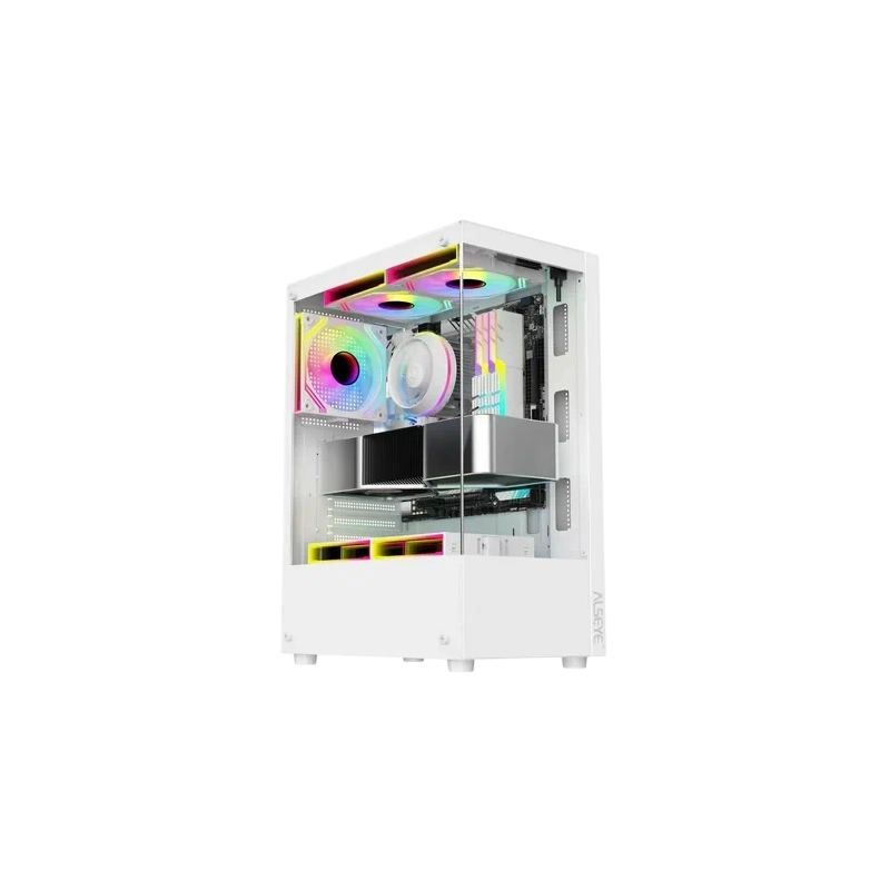 Компьютерный корпус ALSEYE Spider-W (5 fans ARGB) TG White