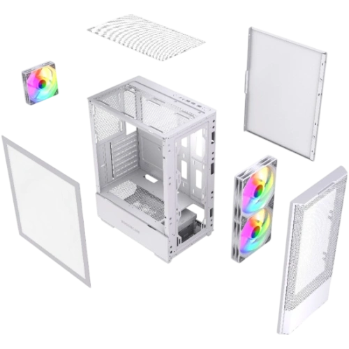 Компьютерный корпус Powercase Mistral AY3W ARGB TG White (CMAYW-A3)