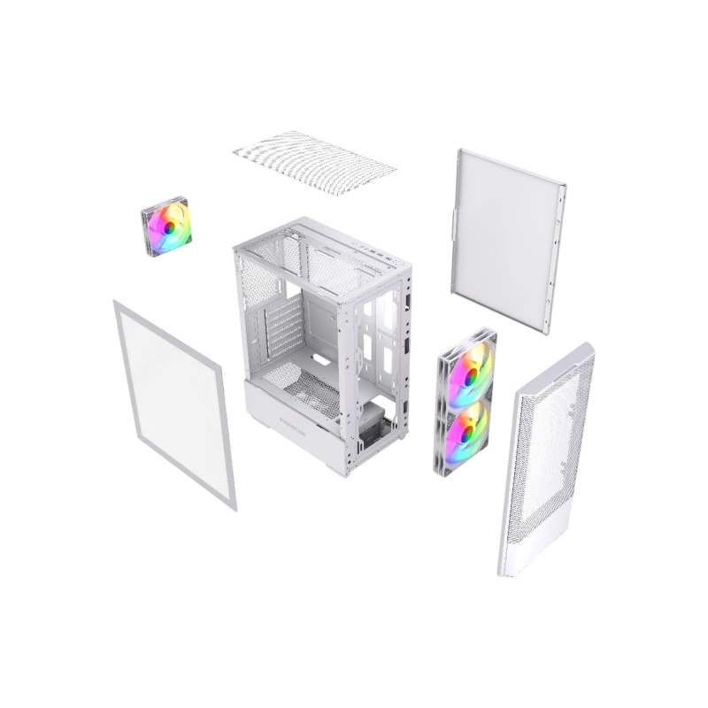 Компьютерный корпус Powercase Mistral AY3W ARGB TG White (CMAYW-A3)
