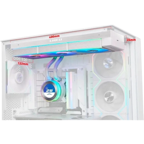 Система жидкостного охлаждения для процессора Lian Li HydroShift II LCD-C 360R GHS2LCD36RW ARGB White (G89.GHS2LCD36RW.R0)