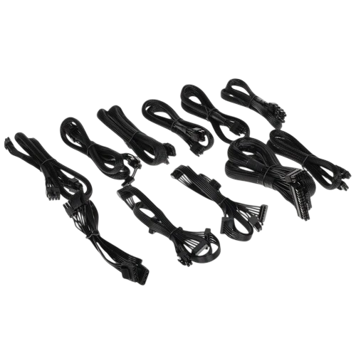 Блок питания ADATA XPG 750W CORE REACTOR II 750 (COREREACTORII750G-BKCEU) (PCIe 5.0 Connector Cable Details) документация, комплект кабелей