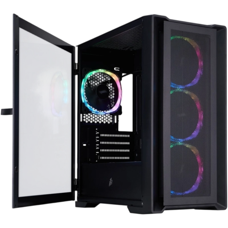 Компьютерный корпус 1STPLAYER TRILOBITE T4 MESH ARGB Black (T4-BK-4FS7)