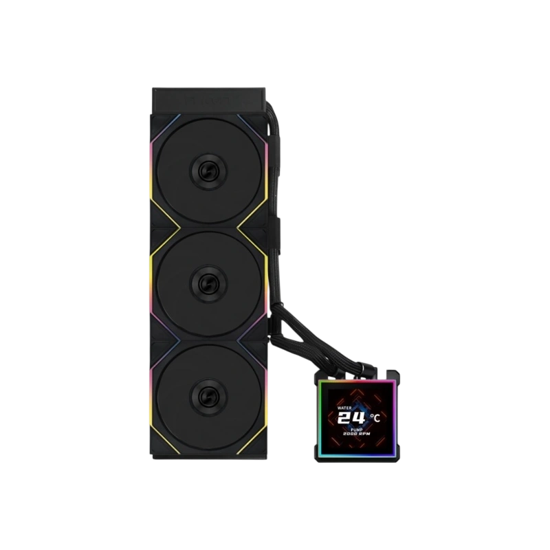 Система жидкостного охлаждения для процессора Lian Li HydroShift II LCD-S 360TL (GHS2LCDS36TB) Black (G89.GHS2LCDS36TB.R0)