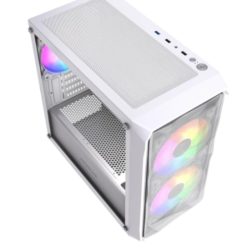 Компьютерный корпус Powercase Mistral Micro A3W TG ARGB V2 White (CMMAW-A3-V2)