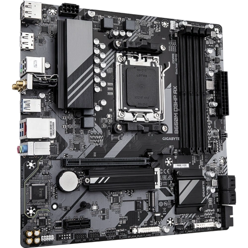 Материнская плата Gigabyte B650M D3HP AX антенна Wi-Fi, документация, задняя планка, кабель SATA