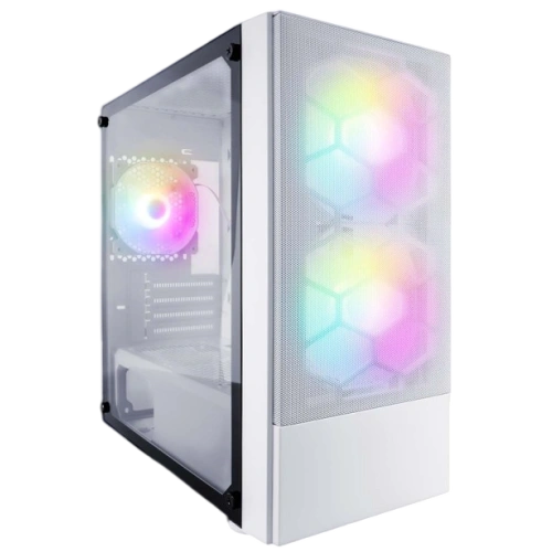 Компьютерный корпус 1STPLAYER FIREBASE X4-M TG LED White (X4-M-WH-2F1P-W-1F1-W)