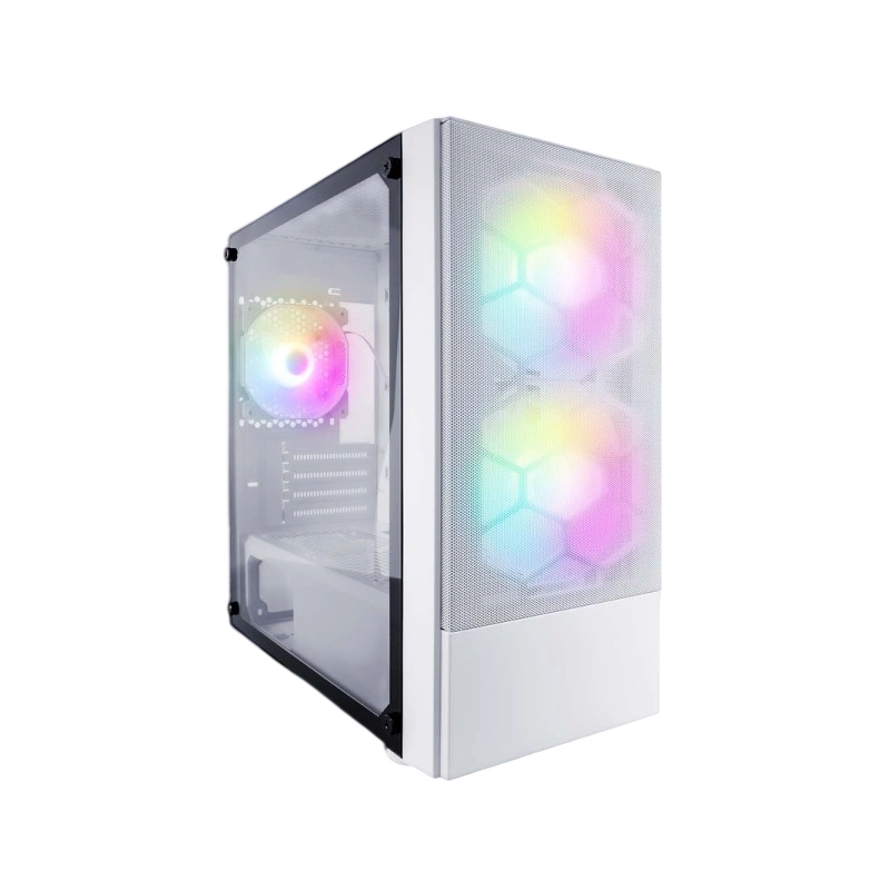 Компьютерный корпус 1STPLAYER FIREBASE X4-M TG LED White (X4-M-WH-2F1P-W-1F1-W)