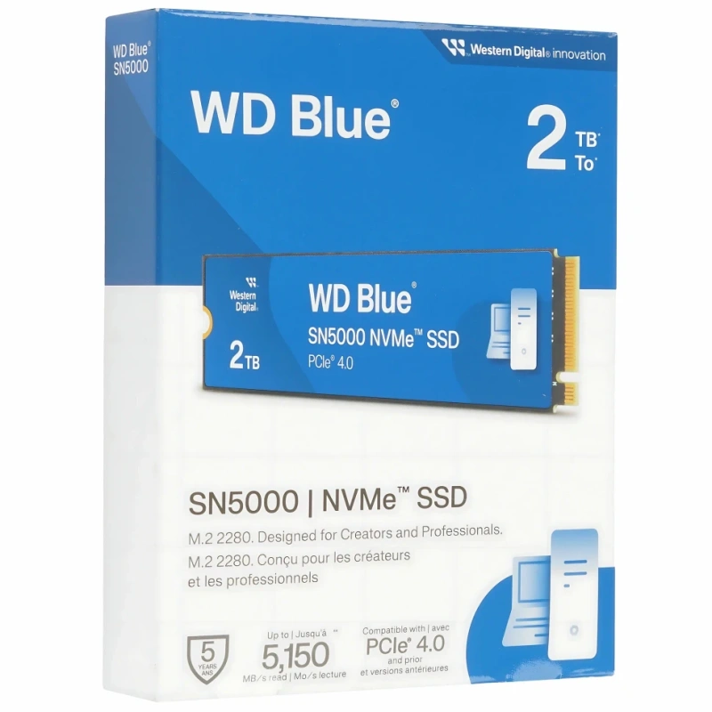 Твердотельный накопитель Western Digital 2000 Gb SN5000 Blue (WDBS3F0020BNC-WRSN) BOX