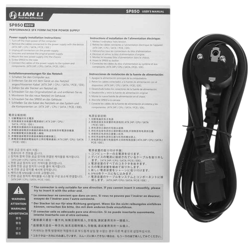 Блок питания Lian Li 850W SP850 White (G89.SP850W.01RU) 16 Pin (PCIe 5.0 Connector Cable Details)