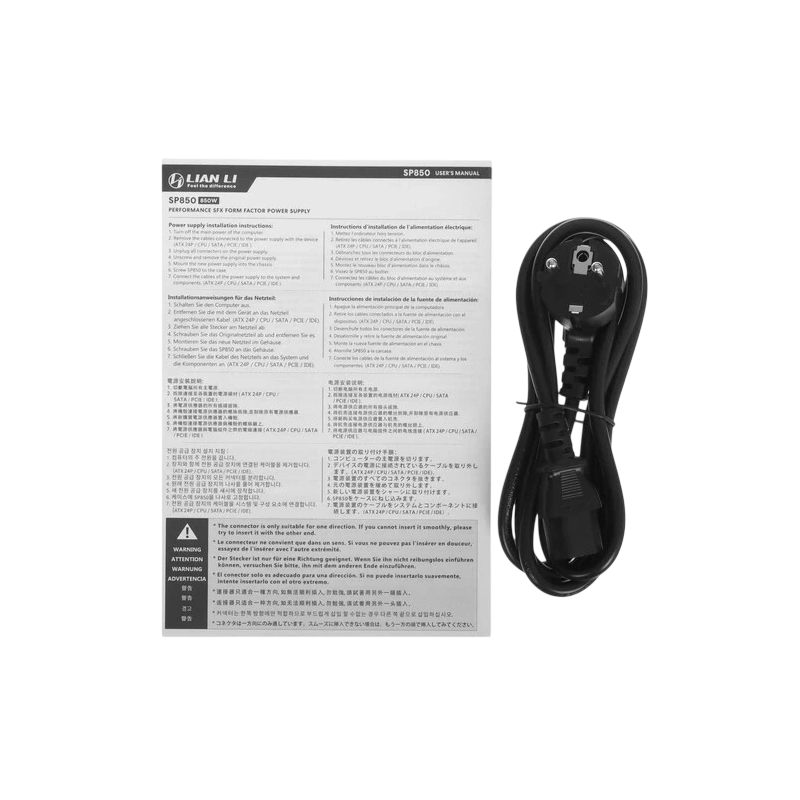 Блок питания Lian Li 850W SP850 White (G89.SP850W.01RU) 16 Pin (PCIe 5.0 Connector Cable Details)