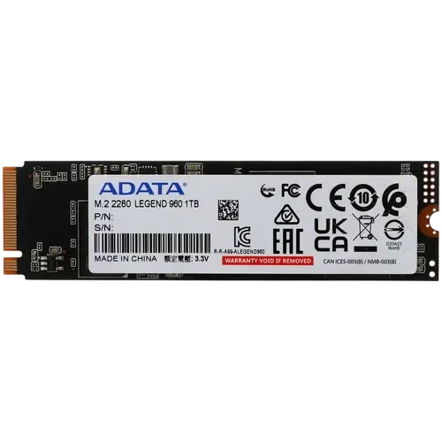 Твердотельный накопитель ADATA XPG 1000 Gb LEGEND 960 (ALEG-960-1TCS)