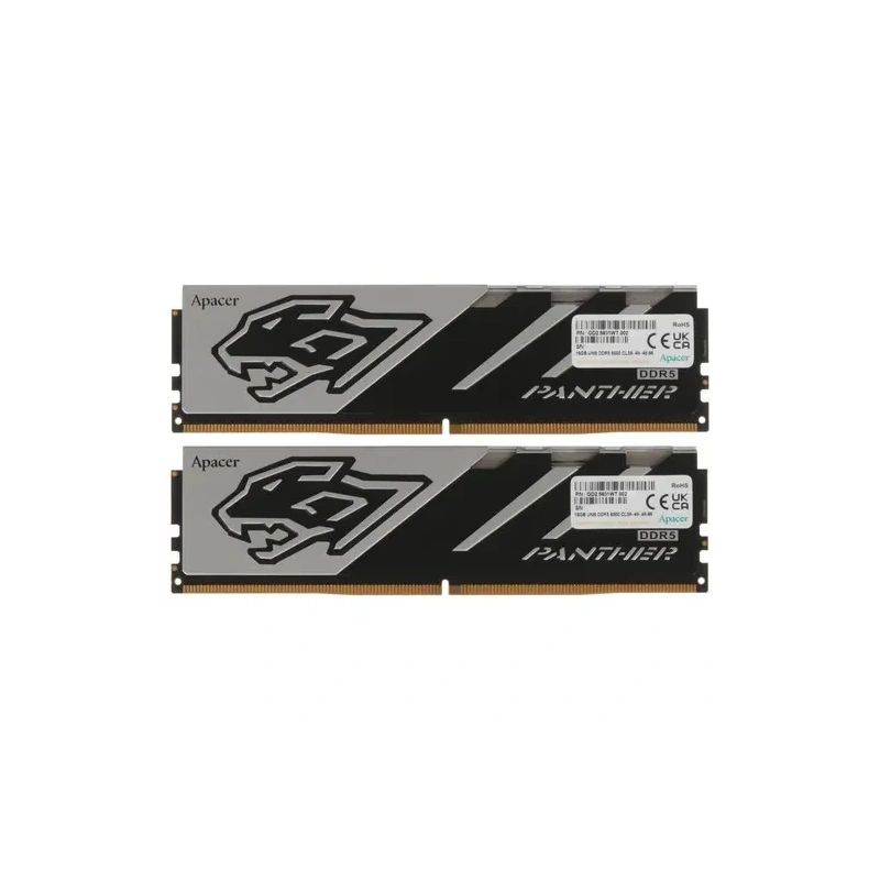 Оперативная память 32 Gb 6000 MHz Apacer Panther OC Black/White (AH5U32G60C6227BAA-2)