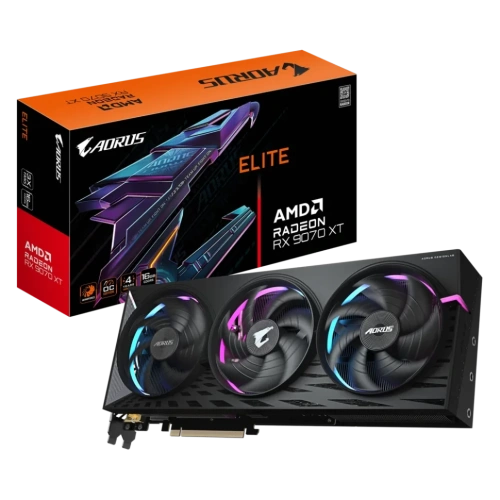 Видеокарта Gigabyte (GV-R9070XTAORUS E-16GD) Radeon RX 9070 XT 16GB AORUS E