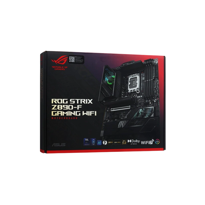 Материнская плата ASUS ROG STRIX Z890-F GAMING WIFI (90MB1I40-M0EAY0) 2 x кабель SATA, антенна WiFi, брелок, документация, комплект наклеек, стяжки для кабелей