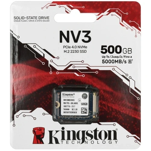 Твердотельный накопитель Kingston 500 Gb NV3 (SNV3SM3/500G) BOX