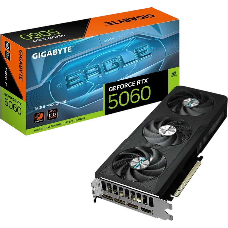 Видеокарта Gigabyte (GV-N5060EAGLEMAX OC-8GD) GeForce RTX 5060 8GB EAGLE MAX OC