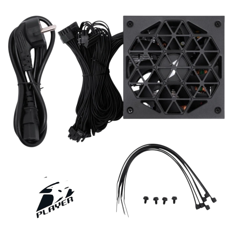 Блок питания 1STPLAYER 550W ACK Black (HA-550AC1) документация, комплект крепежа