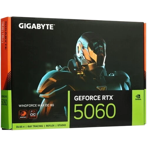 Видеокарта Gigabyte (GV-N5060WF2MAX OC-8GD) GeForce RTX 5060 8GB WINDFORCE MAX OC