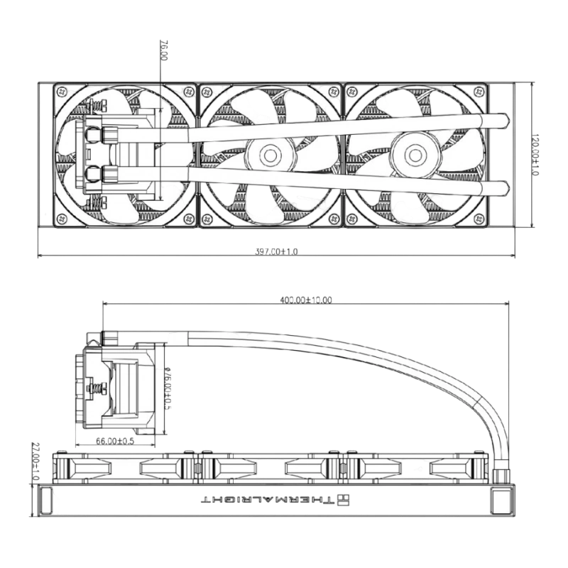 Система жидкостного охлаждения для процессора Thermalright Core Vision 360 ARGB White (TRCV360AW)