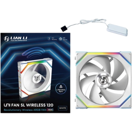 Вентилятор для корпуса Lian Li UNI FAN SL WIRELESS 120 ARGB White 12SL1W1W (G99.12SL1W1W.R0)