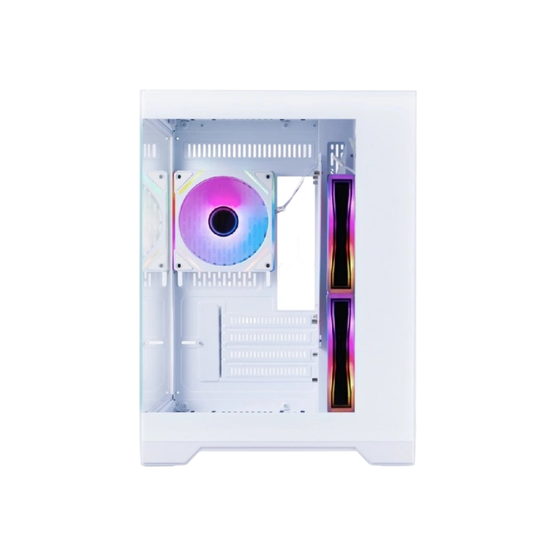 Компьютерный корпус 1STPLAYER MEGAVIEW MV5-TP ARGB White (MV5-TP-WH-2FC7R-W-1FC7-W)
