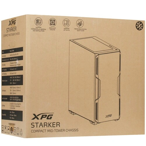 Компьютерный корпус ADATA XPG STARKER ARGB TG Black (STARKER-BKCWW) документация
