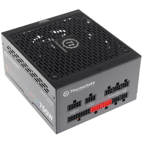 Блок питания Thermaltake 750W SMART PRO RGB (PS-SPR-0750FPCBEU-R) документация, кабельные стяжки, комплект кабелей, комплект крепежа