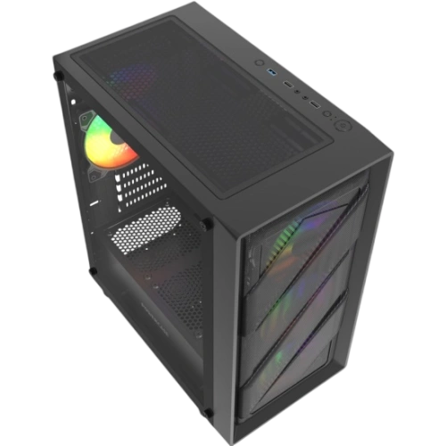 Компьютерный корпус Powercase Mistral Micro EM21 TG FRGB Black (CMMEM21B-L4)