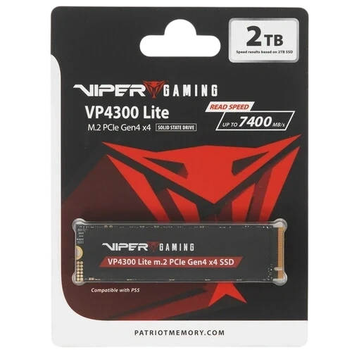 Твердотельный накопитель Patriot 2000 Gb VIPER (VP4300L2TBM28H) PCIE GEN4 BOX