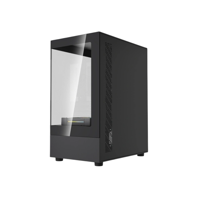 Компьютерный корпус Powercase Vision Micro M1 TG ARGB Black (CVMM1B-A3)