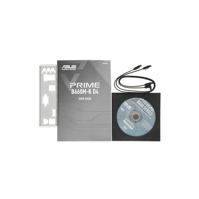 Материнская плата ASUS PRIME B660M-K D4 (90MB1950-M1EAY0) 2 x кабель SATA, диск с ПО, документация, задняя планка