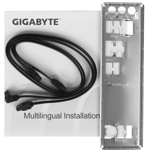 Материнская плата Gigabyte A620M H x кабель SATA, документация, задняя планка